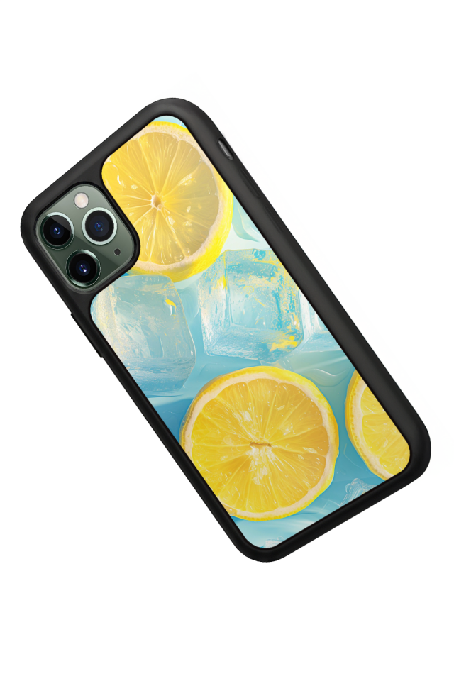 iPhone 11 Pro Max Uyumlu Limon Tasarımlı Glossy Premium Kılıf