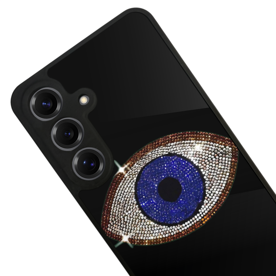 Samsung Galaxy S25 Uyumlu Nazar Tasarımlı Glossy Premium Kılıf