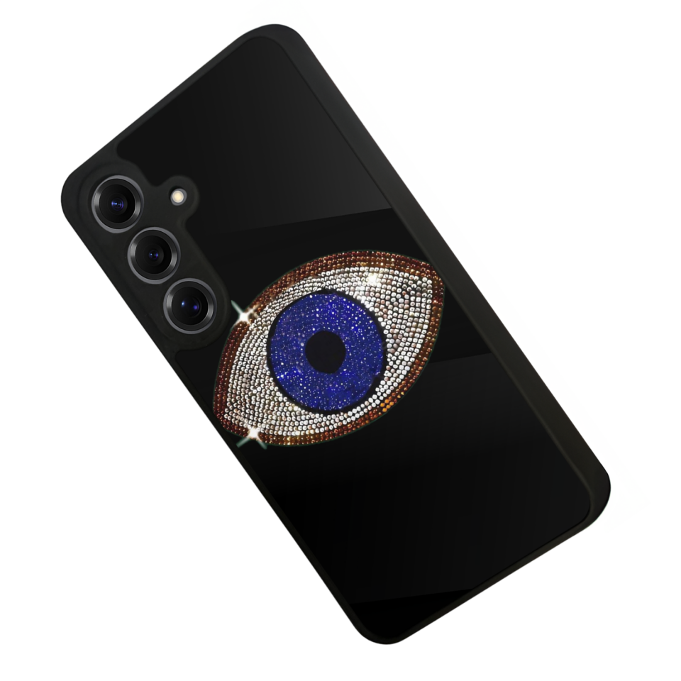 Samsung Galaxy S25 Uyumlu Nazar Tasarımlı Glossy Premium Kılıf