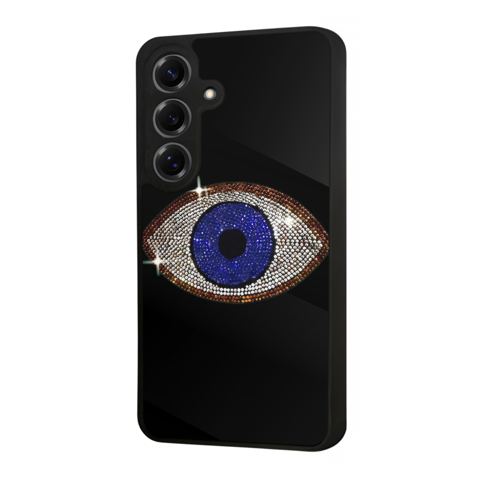 Samsung Galaxy S25 Uyumlu Nazar Tasarımlı Glossy Premium Kılıf