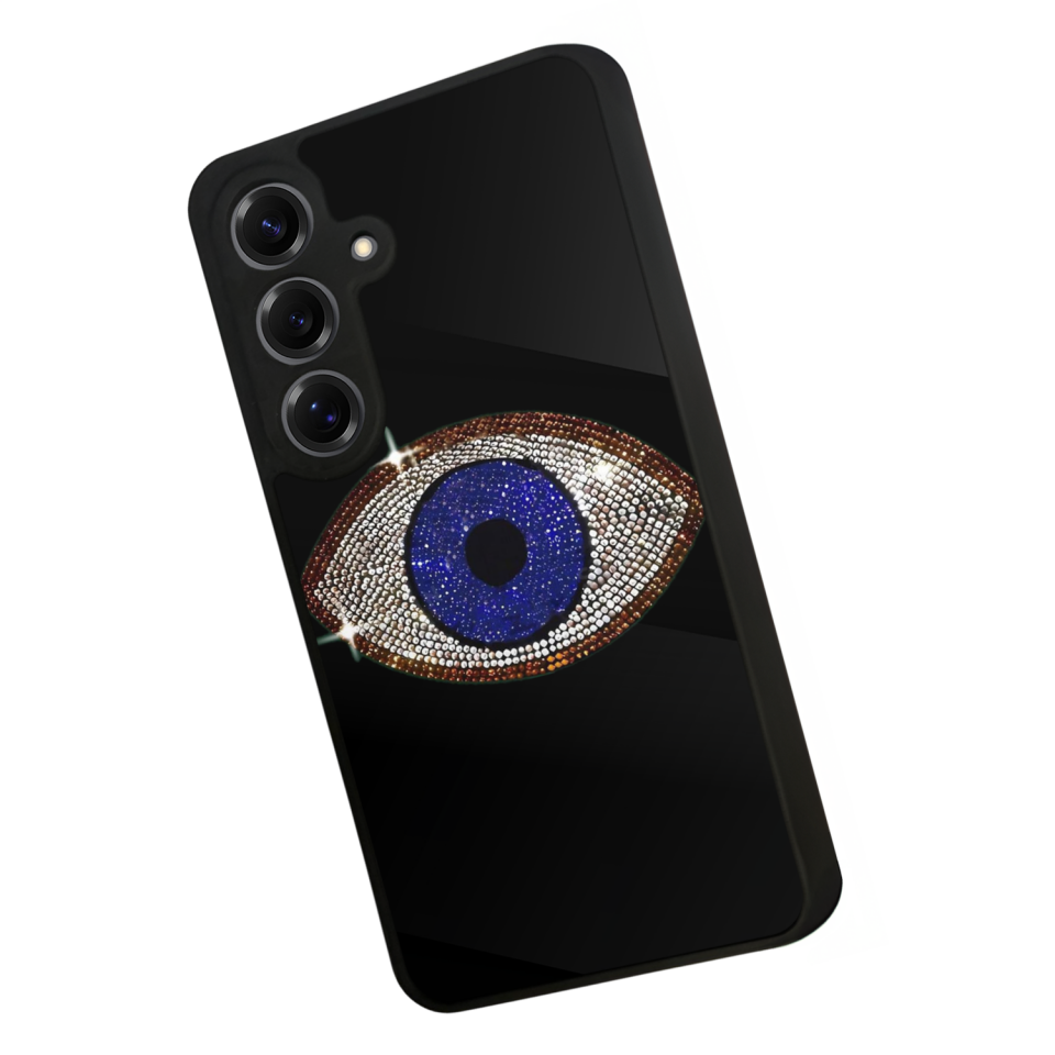 Samsung Galaxy S25 Uyumlu Nazar Tasarımlı Glossy Premium Kılıf