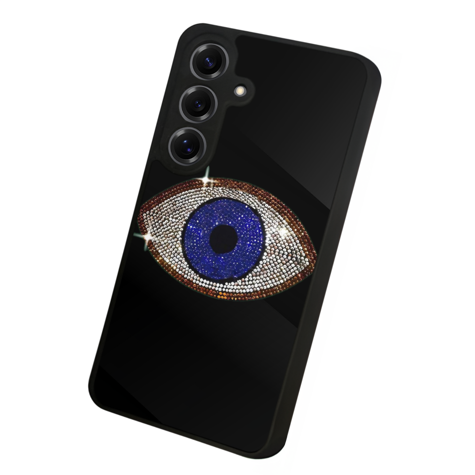 Samsung Galaxy S25 Uyumlu Nazar Tasarımlı Glossy Premium Kılıf