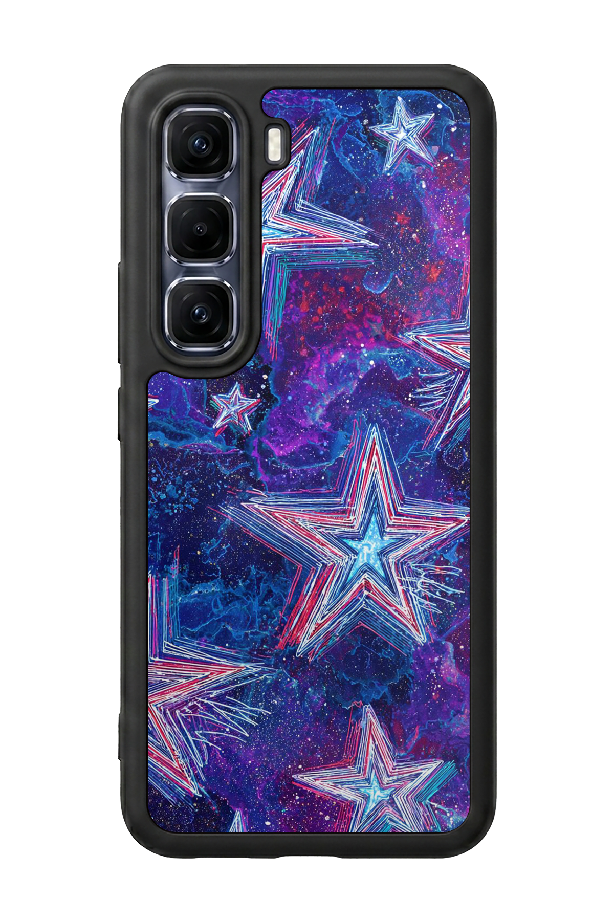 Infinix Hot 60 Pro Plus Uyumlu Retro Yildizlar Tasarımlı Glossy Premium Kılıf