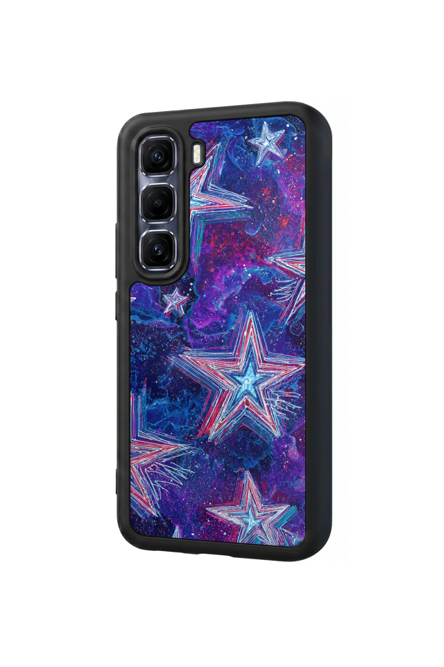 Infinix Hot 60 Pro Plus Uyumlu Retro Yildizlar Tasarımlı Glossy Premium Kılıf