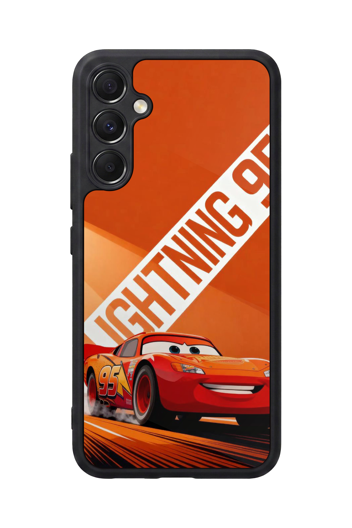 Samsung Galaxy M34 Uyumlu Şimsek McQueen Tasarımlı Glossy Premium Kılıf
