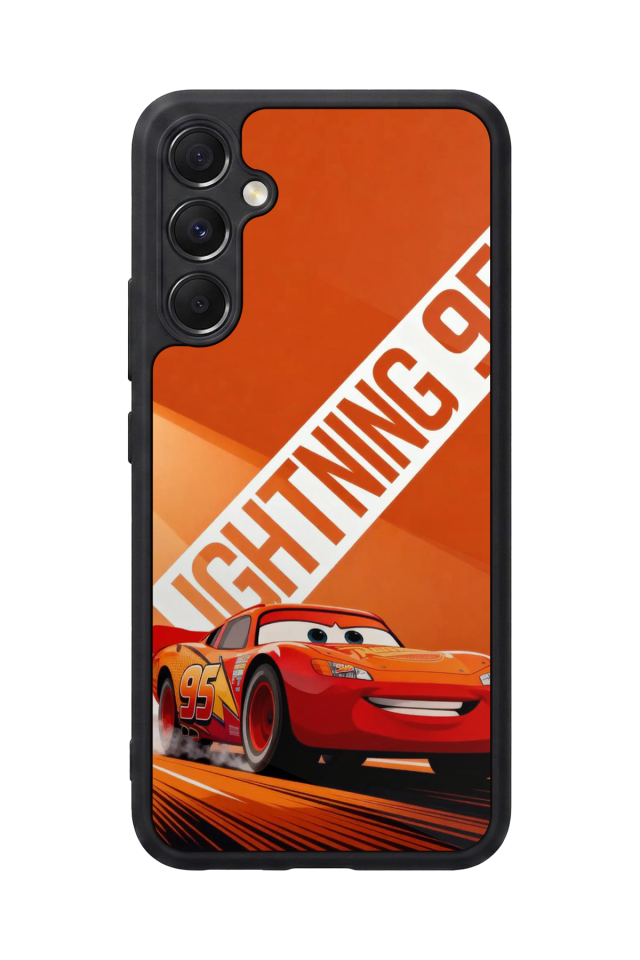 Samsung Galaxy M34 Uyumlu Şimsek McQueen Tasarımlı Glossy Premium Kılıf