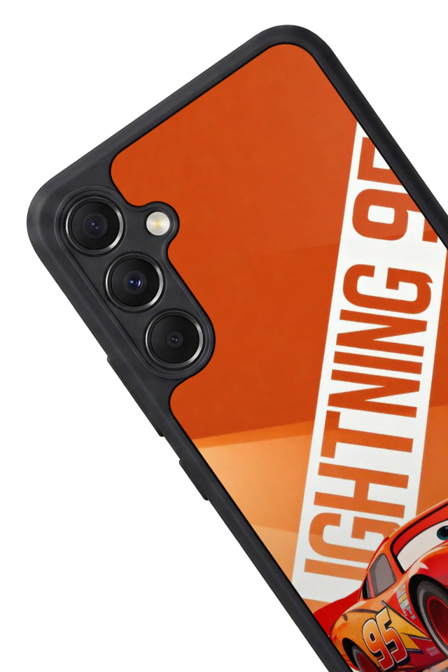 Samsung Galaxy M34 Uyumlu Şimsek McQueen Tasarımlı Glossy Premium Kılıf