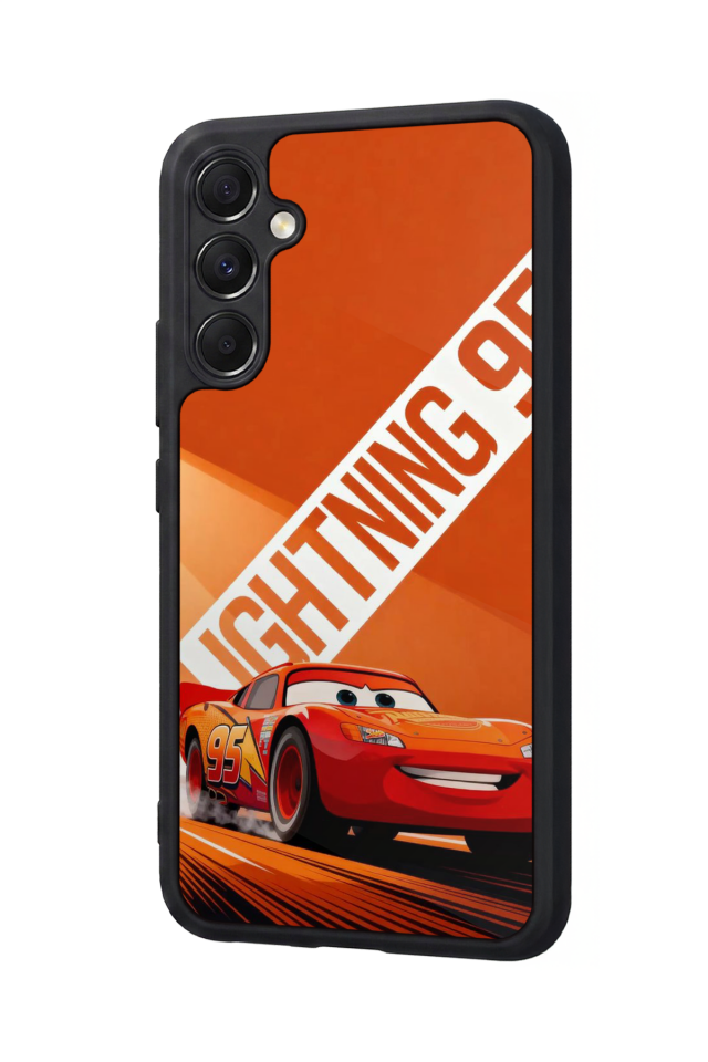 Samsung Galaxy M34 Uyumlu Şimsek McQueen Tasarımlı Glossy Premium Kılıf