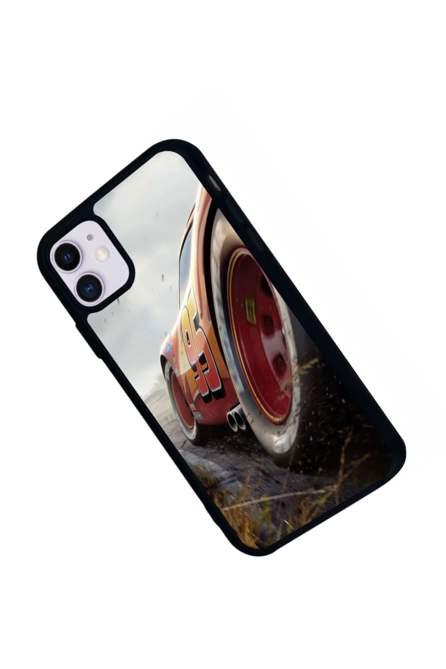 iPhone 11 Uyumlu Şimsek McQueen Tasarımlı Glossy Premium Kılıf