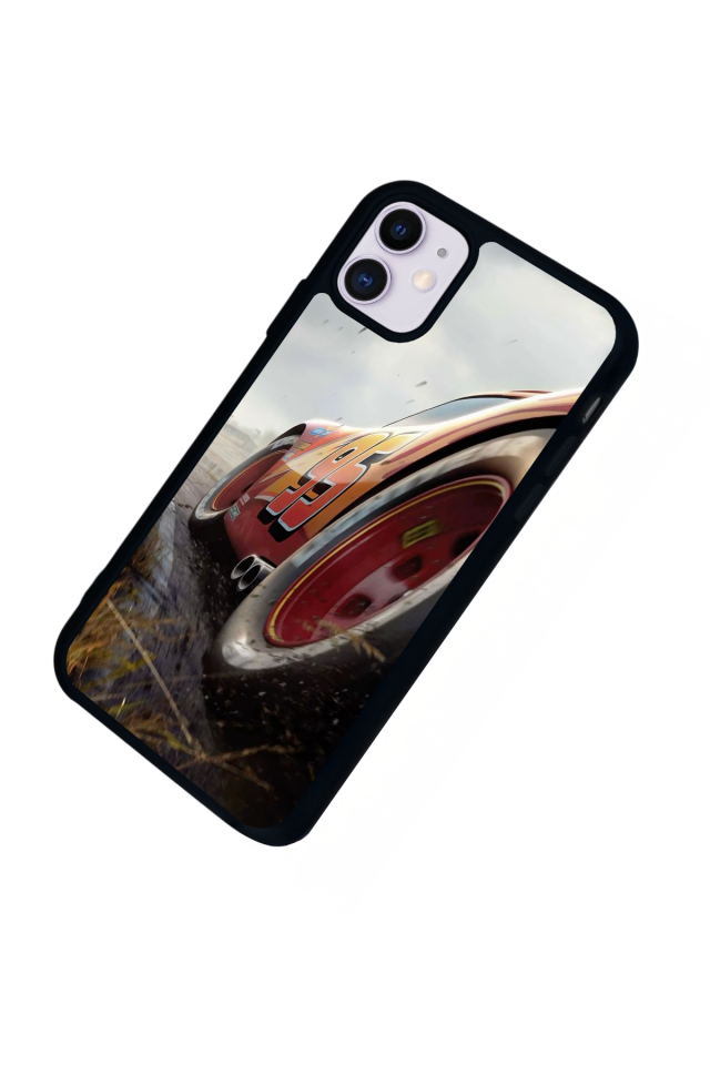 iPhone 11 Uyumlu Şimsek McQueen Tasarımlı Glossy Premium Kılıf