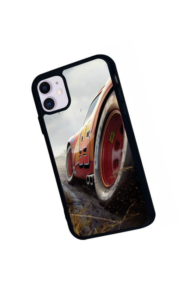 iPhone 11 Uyumlu Şimsek McQueen Tasarımlı Glossy Premium Kılıf
