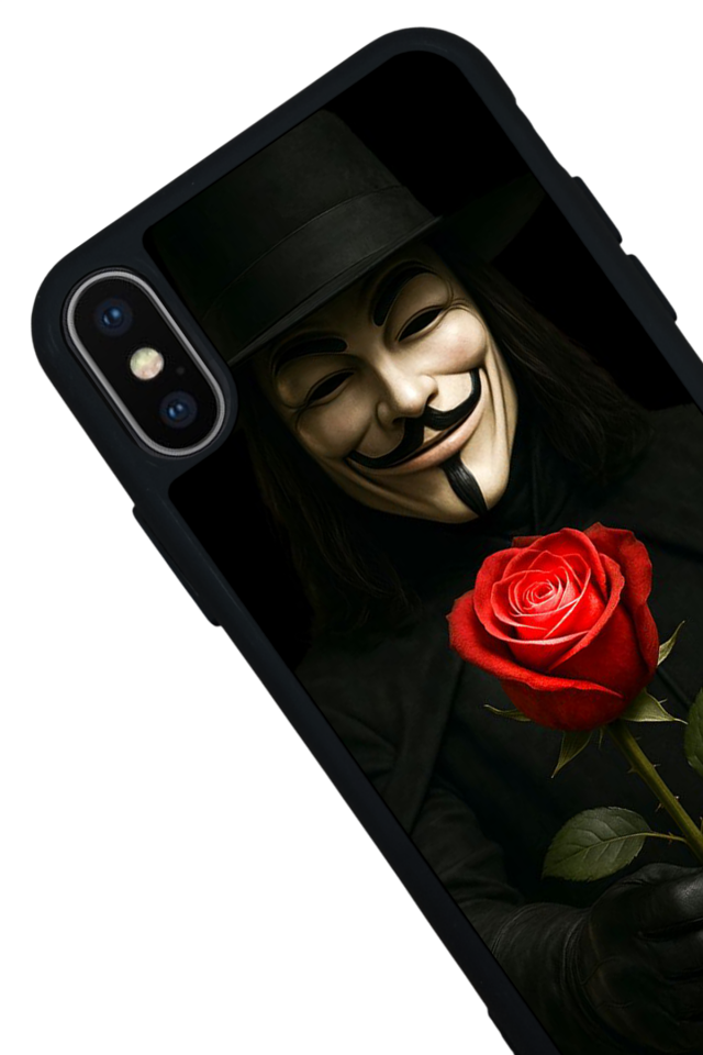 iPhone X/ XS Uyumlu Vendetta Tasarımlı Glossy Premium Kılıf