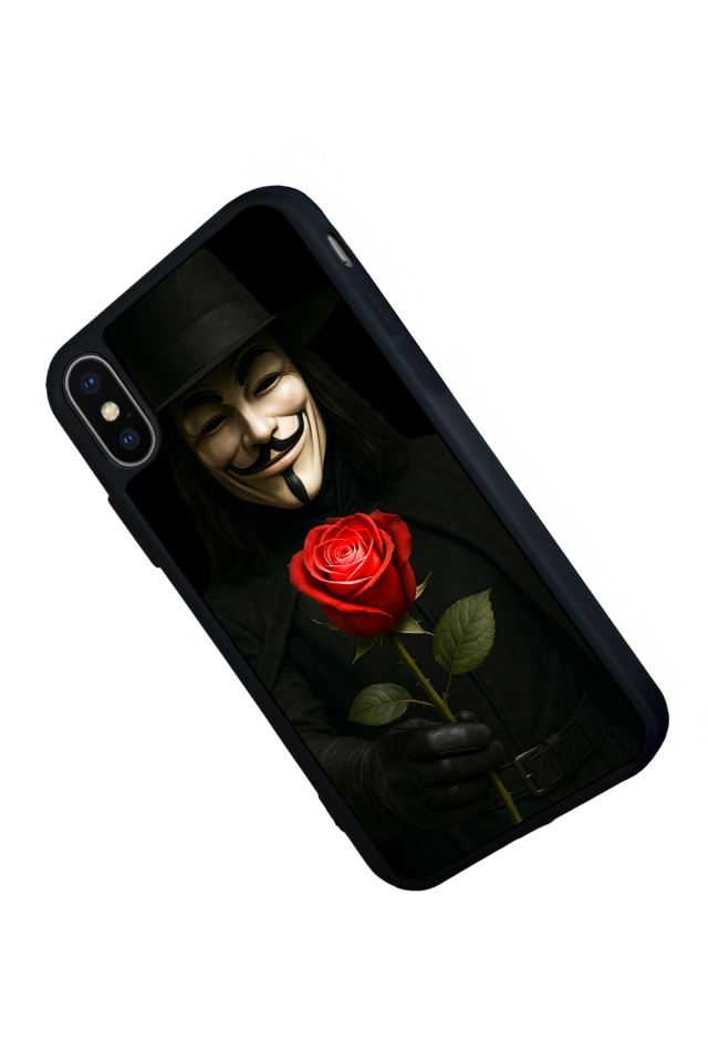 iPhone X/ XS Uyumlu Vendetta Tasarımlı Glossy Premium Kılıf