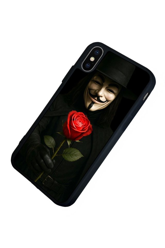 iPhone X/ XS Uyumlu Vendetta Tasarımlı Glossy Premium Kılıf