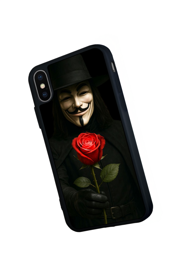 iPhone X/ XS Uyumlu Vendetta Tasarımlı Glossy Premium Kılıf