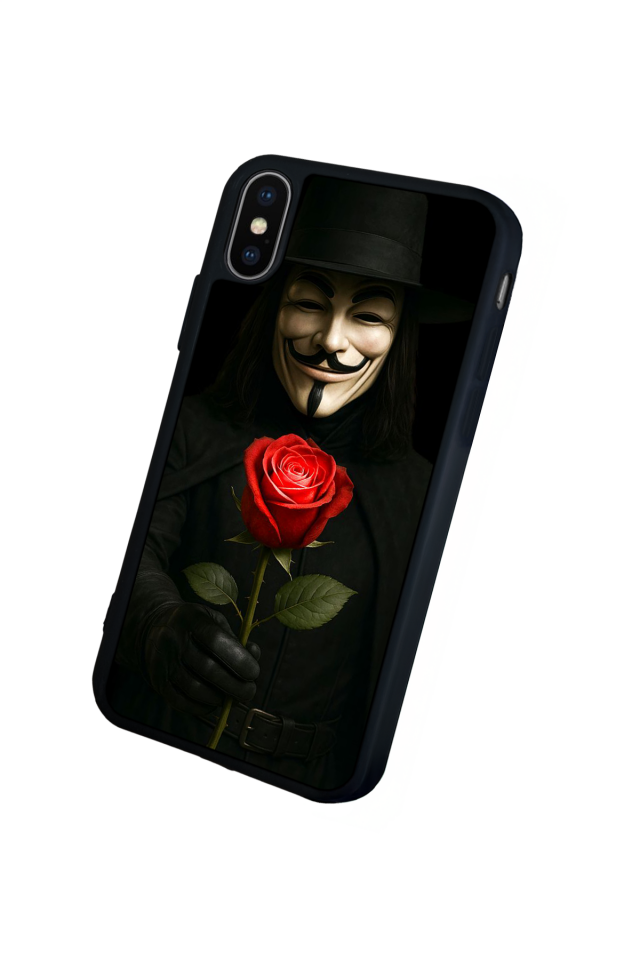 iPhone X/ XS Uyumlu Vendetta Tasarımlı Glossy Premium Kılıf