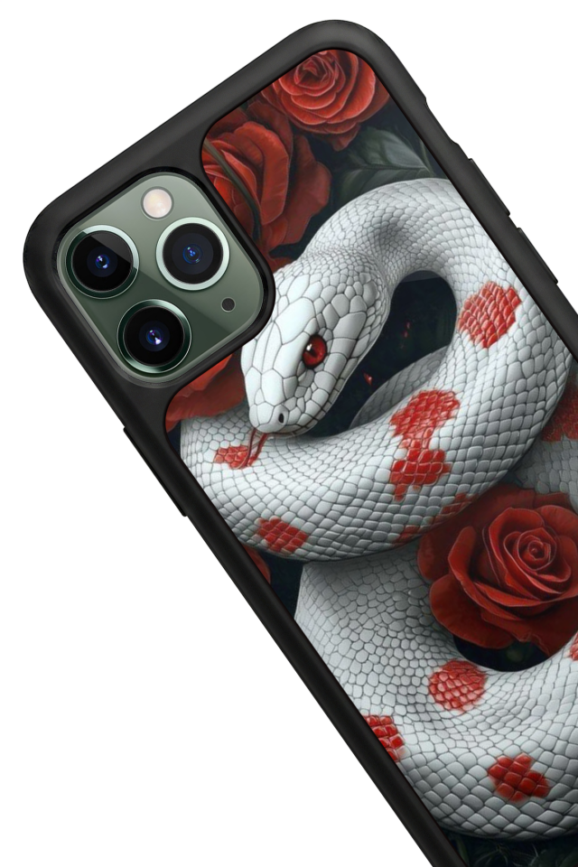 iPhone 11 Pro Uyumlu Yılan Tasarımlı Glossy Premium Kılıf