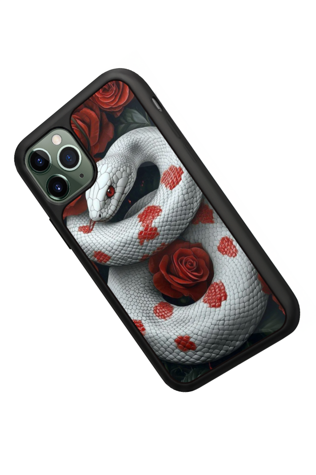 iPhone 11 Pro Uyumlu Yılan Tasarımlı Glossy Premium Kılıf