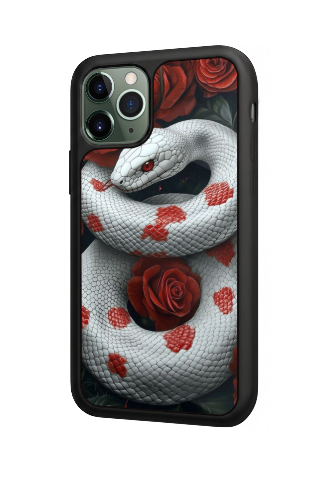 iPhone 11 Pro Uyumlu Yılan Tasarımlı Glossy Premium Kılıf