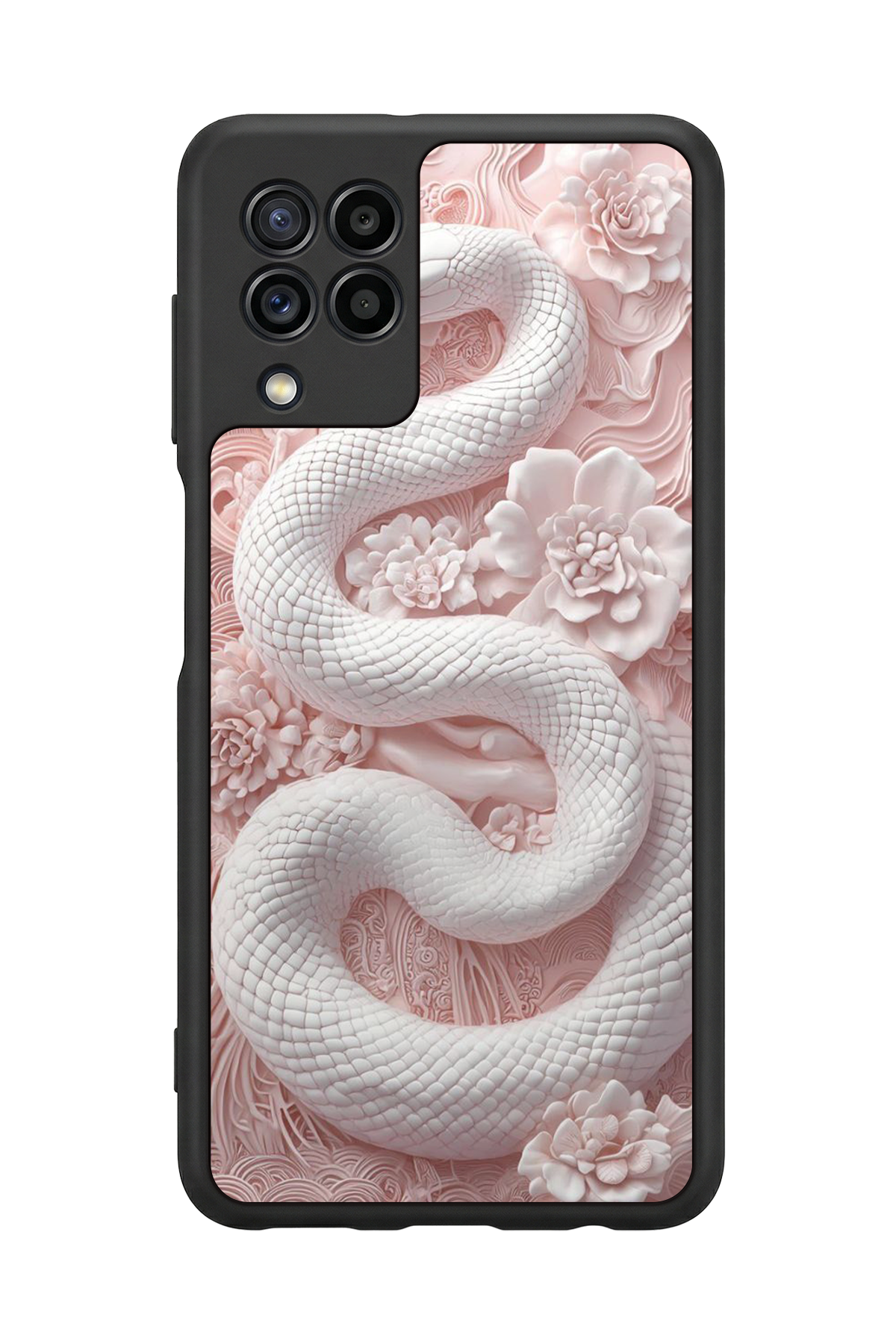 Samsung Galaxy M22 Uyumlu Yılan Tasarımlı Glossy Premium Kılıf