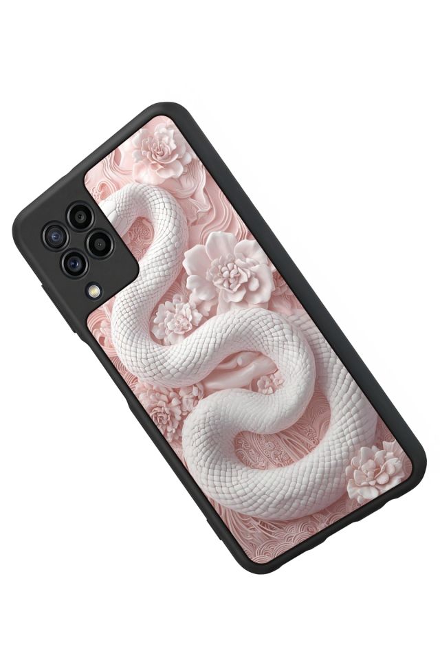 Samsung Galaxy M22 Uyumlu Yılan Tasarımlı Glossy Premium Kılıf
