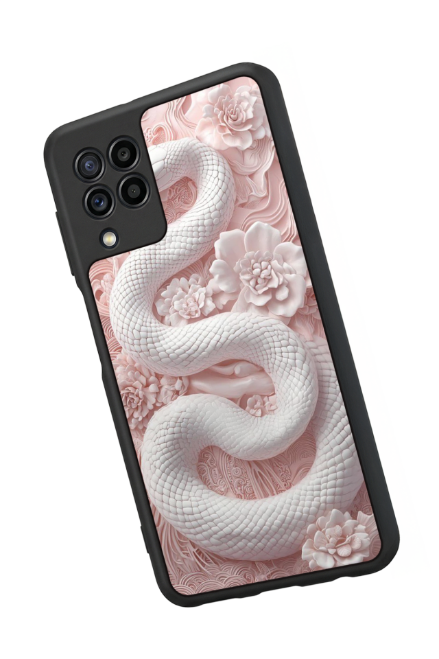 Samsung Galaxy M22 Uyumlu Yılan Tasarımlı Glossy Premium Kılıf