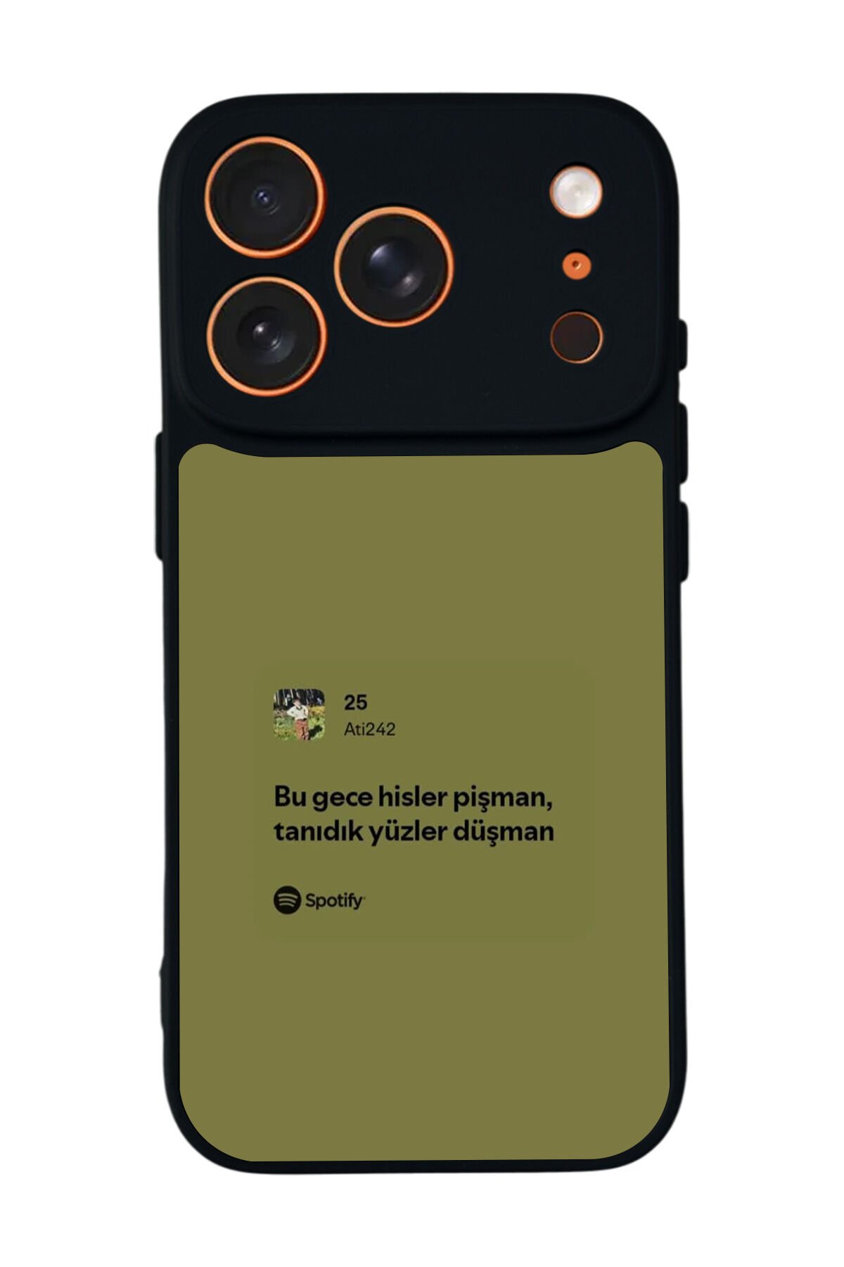 iPhone 17 Pro Uyumlu Sarki Sozleri Tasarımlı Glossy Premium Kılıf