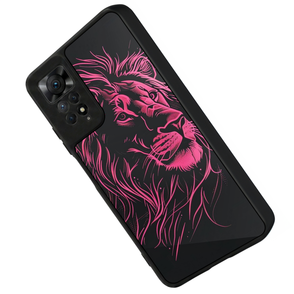Xiaomi Redmi Note 11 Pro Uyumlu Aslan Tasarımlı Glossy Premium Kılıf