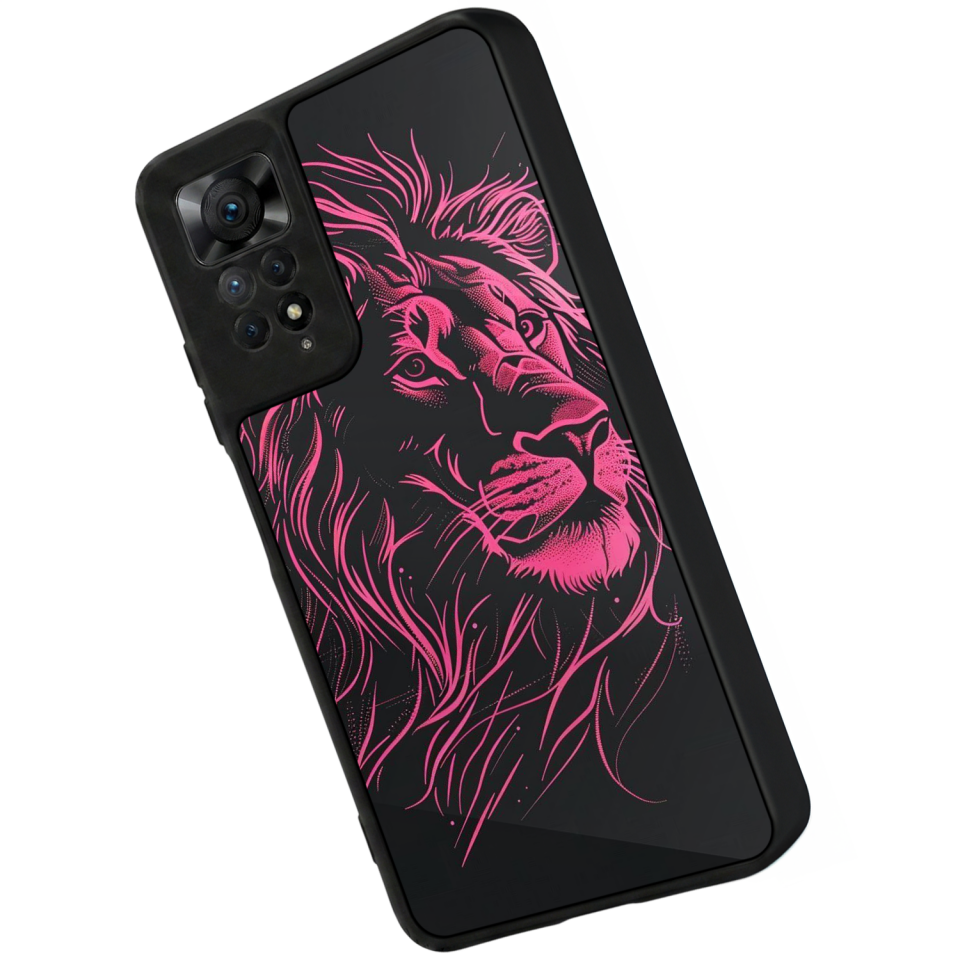 Xiaomi Redmi Note 11 Pro Uyumlu Aslan Tasarımlı Glossy Premium Kılıf