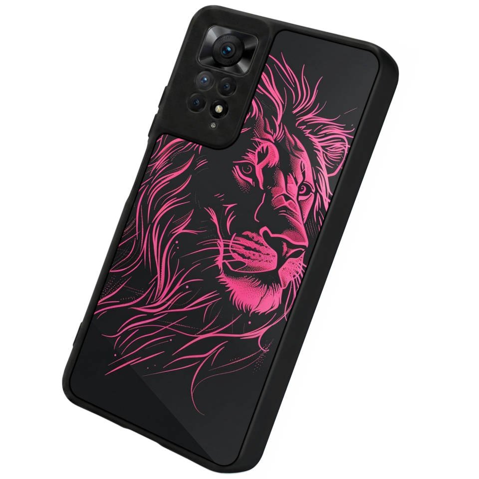 Xiaomi Redmi Note 11 Pro Uyumlu Aslan Tasarımlı Glossy Premium Kılıf