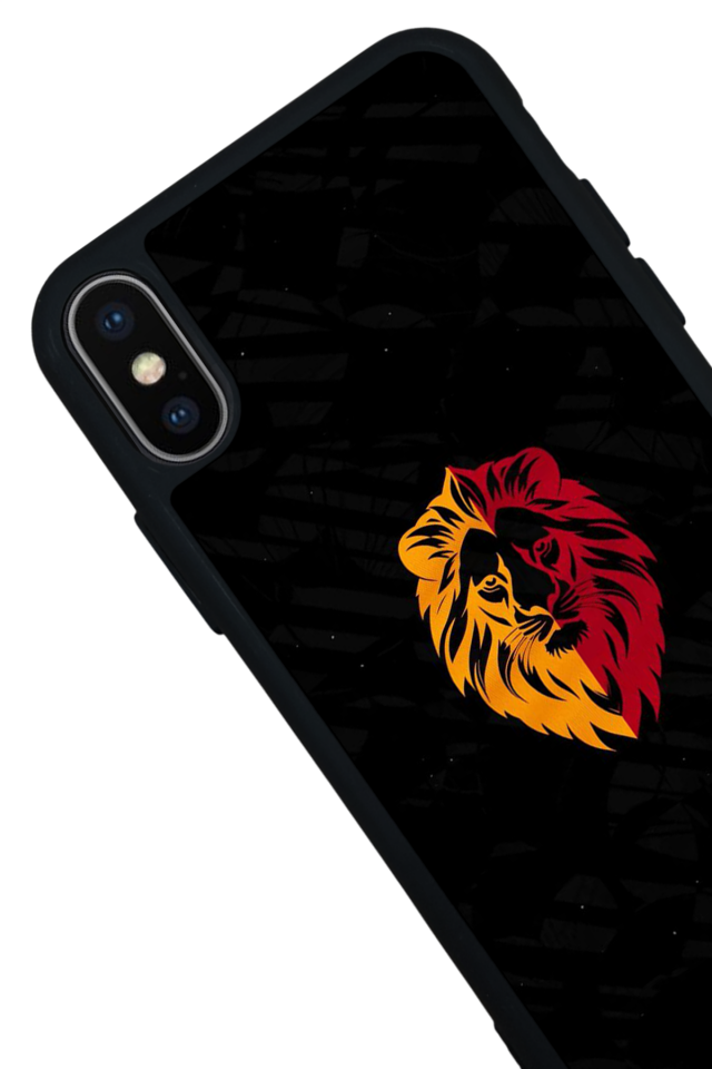 iPhone X/ XS Uyumlu Aslan Tasarımlı Glossy Premium Kılıf