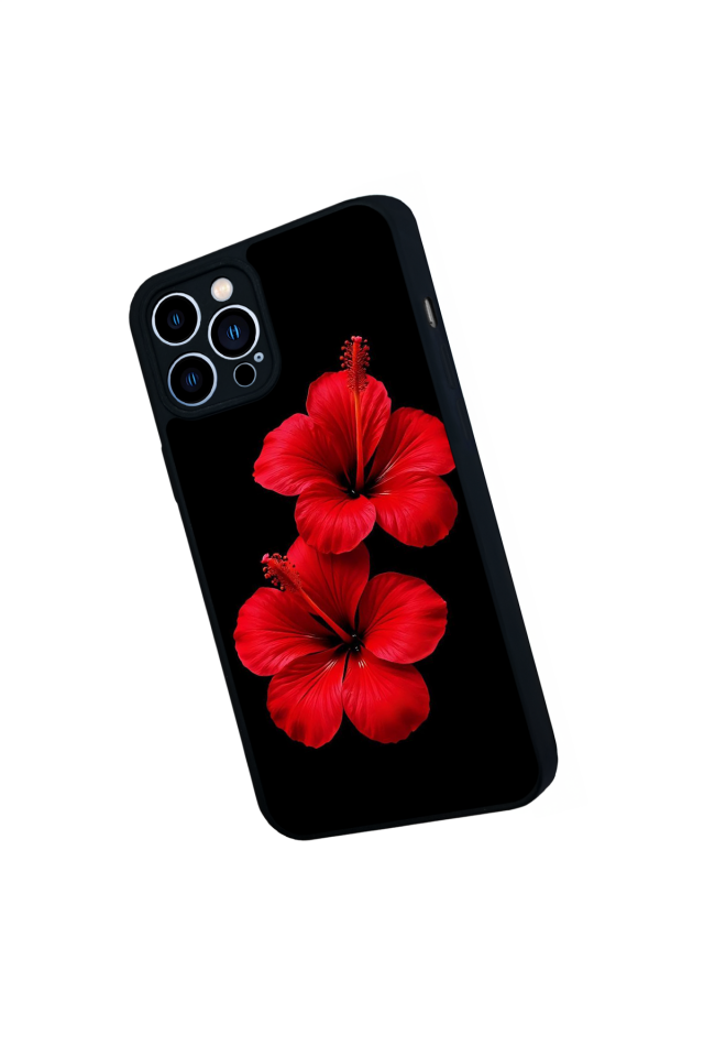 iPhone 13 Pro Max Uyumlu Cicek Tasarımlı Glossy Premium Kılıf