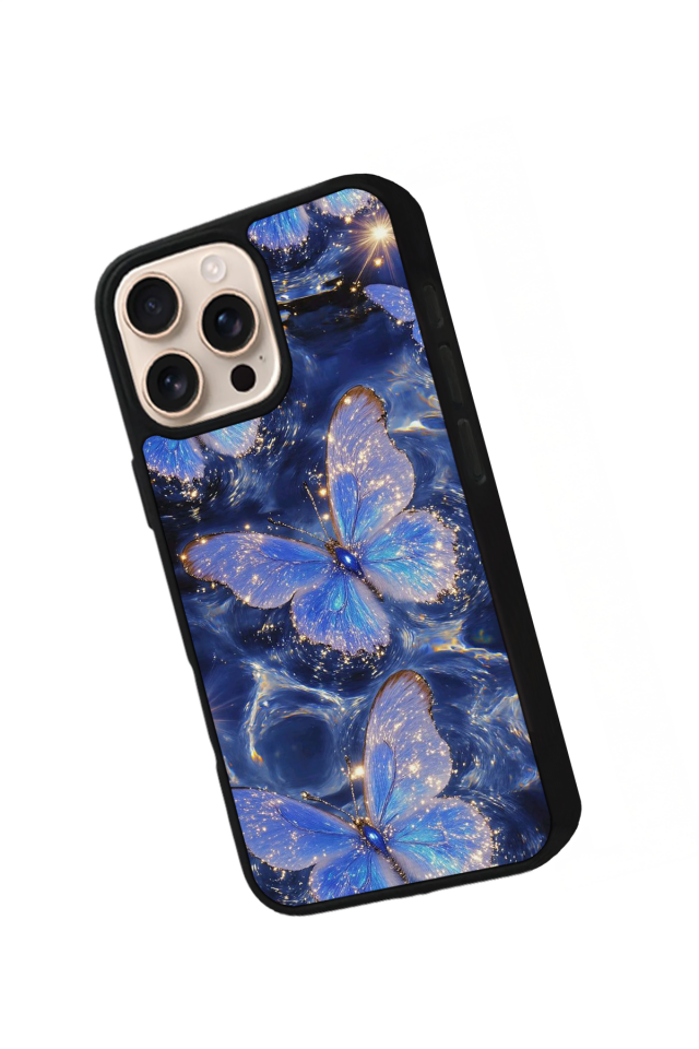iPhone 15 Pro Max Uyumlu Kelebek Tasarımlı Glossy Premium Kılıf