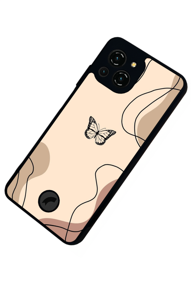 Reeder S23 Pro Max Uyumlu Kelebek Tasarımlı Glossy Premium Kılıf