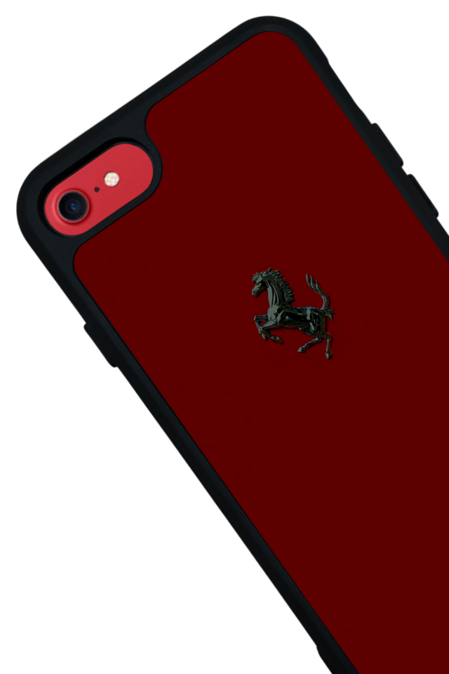iPhone SE Uyumlu Kirmizi Tasarımlı Glossy Premium Kılıf