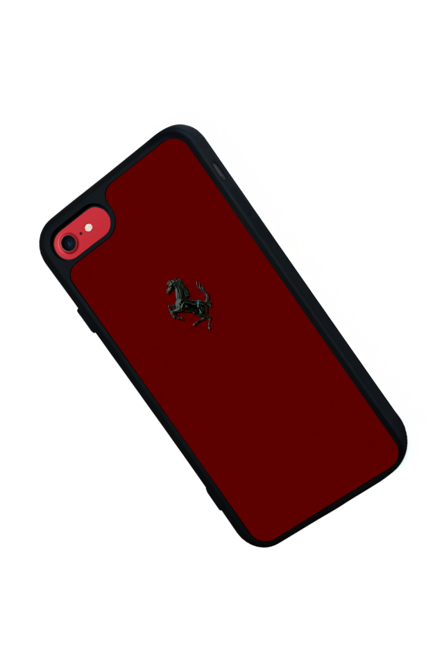 iPhone SE Uyumlu Kirmizi Tasarımlı Glossy Premium Kılıf