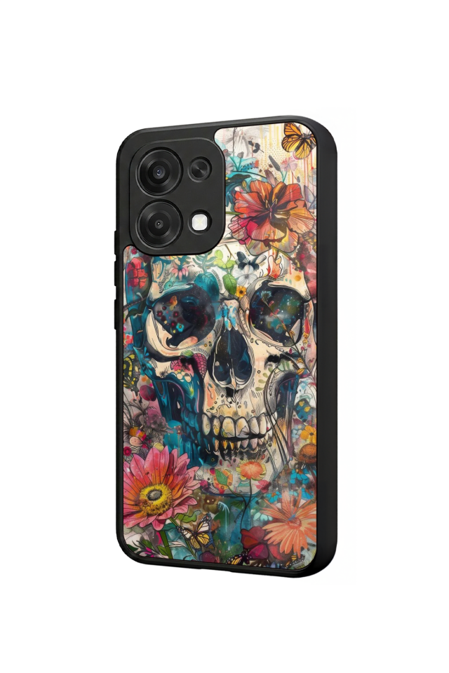 Oppo A6 Pro Uyumlu KuruKafa Tasarımlı Glossy Premium Kılıf