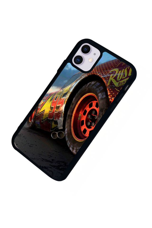 iPhone 11 Uyumlu Şimsek McQueen Tasarımlı Glossy Premium Kılıf