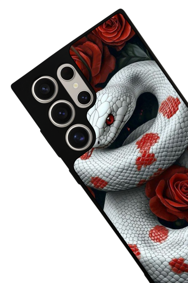 Samsung Galaxy S23 Ultra Uyumlu Yılan Tasarımlı Glossy Premium Kılıf