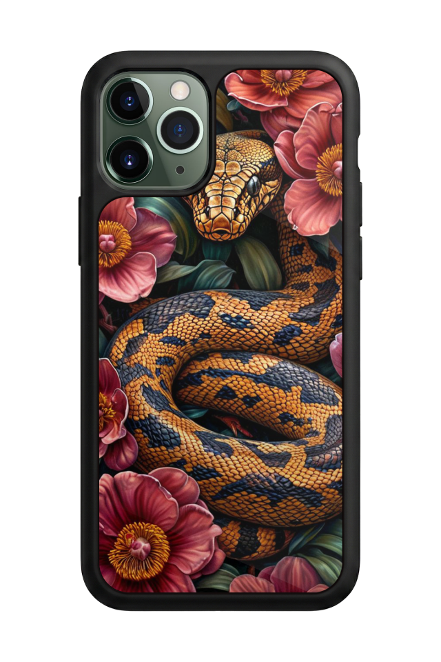 iPhone 11 Pro Uyumlu Yılan Tasarımlı Glossy Premium Kılıf