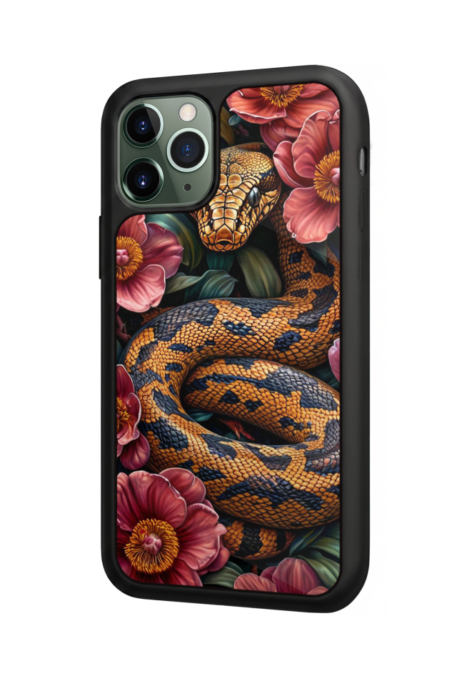 iPhone 11 Pro Uyumlu Yılan Tasarımlı Glossy Premium Kılıf