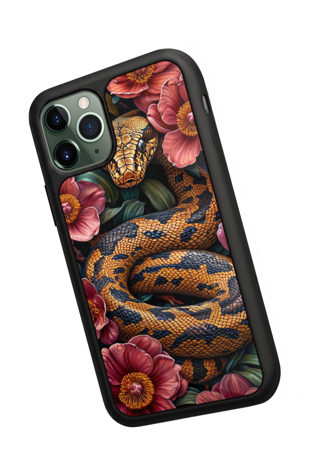 iPhone 11 Pro Uyumlu Yılan Tasarımlı Glossy Premium Kılıf
