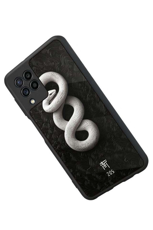 Samsung Galaxy M22 Uyumlu Yılan Tasarımlı Glossy Premium Kılıf