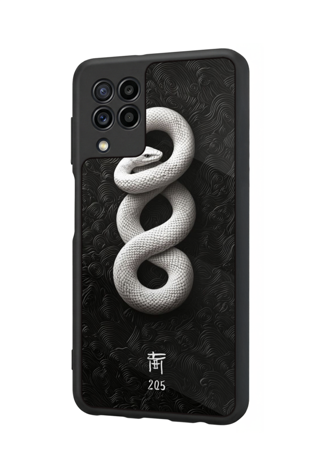 Samsung Galaxy M22 Uyumlu Yılan Tasarımlı Glossy Premium Kılıf