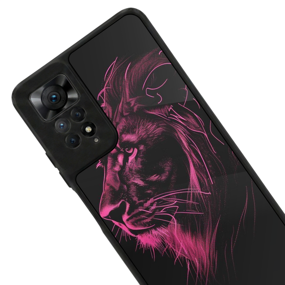 Xiaomi Redmi Note 11 Pro Uyumlu Aslan Tasarımlı Glossy Premium Kılıf