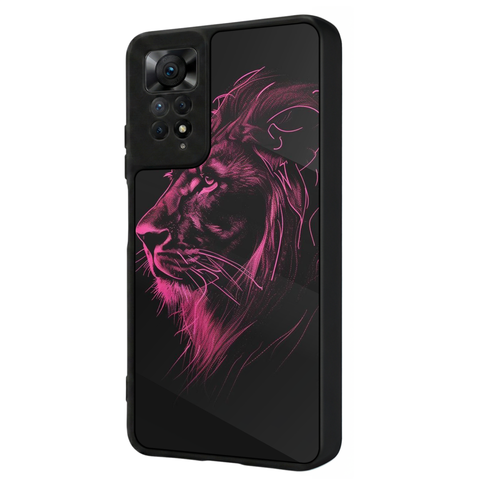 Xiaomi Redmi Note 11 Pro Uyumlu Aslan Tasarımlı Glossy Premium Kılıf