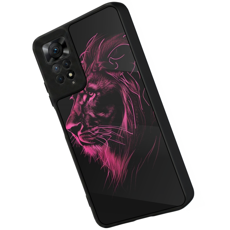 Xiaomi Redmi Note 11 Pro Uyumlu Aslan Tasarımlı Glossy Premium Kılıf