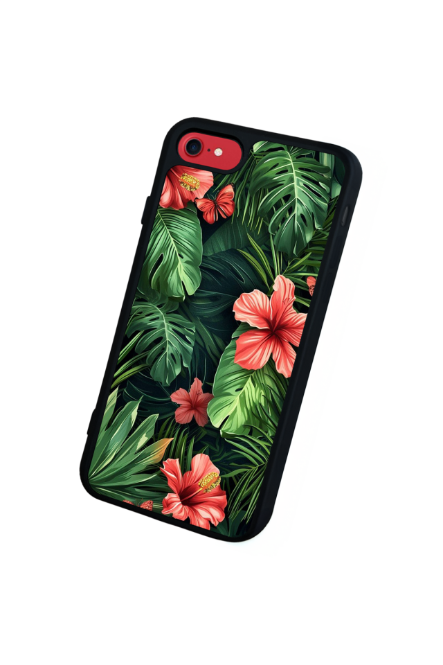 iPhone 7 Uyumlu Botanik Tasarımlı Glossy Premium Kılıf