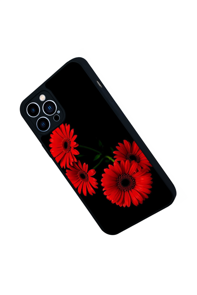 iPhone 13 Pro Max Uyumlu Cicek Tasarımlı Glossy Premium Kılıf