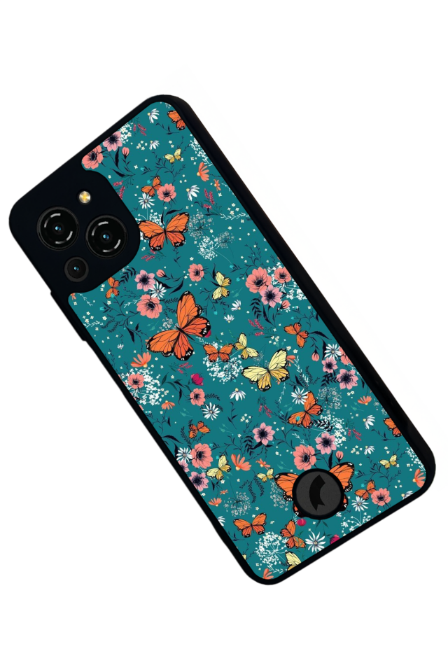 Reeder S23 Pro Max Uyumlu Kelebek Tasarımlı Glossy Premium Kılıf